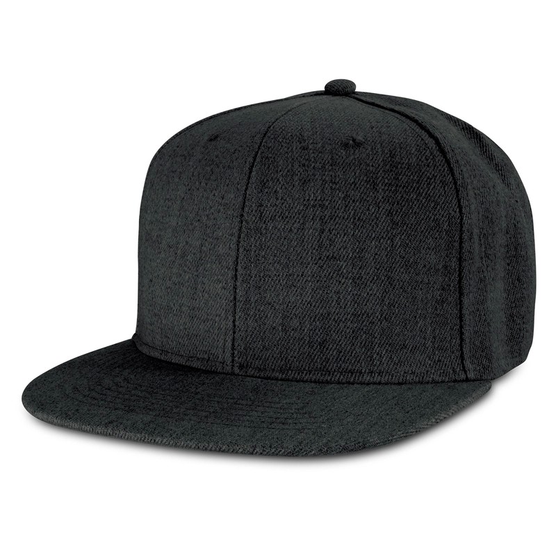 Chisel 6 Panel Polyester Flat Peak Cap
