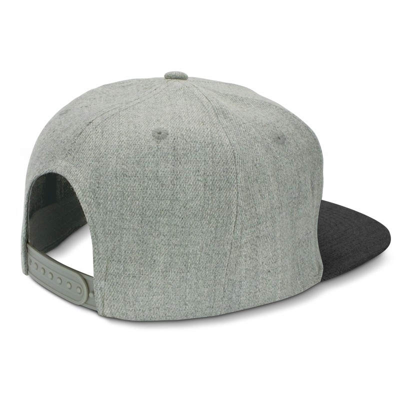 Chisel 6 Panel Polyester Flat Peak Cap