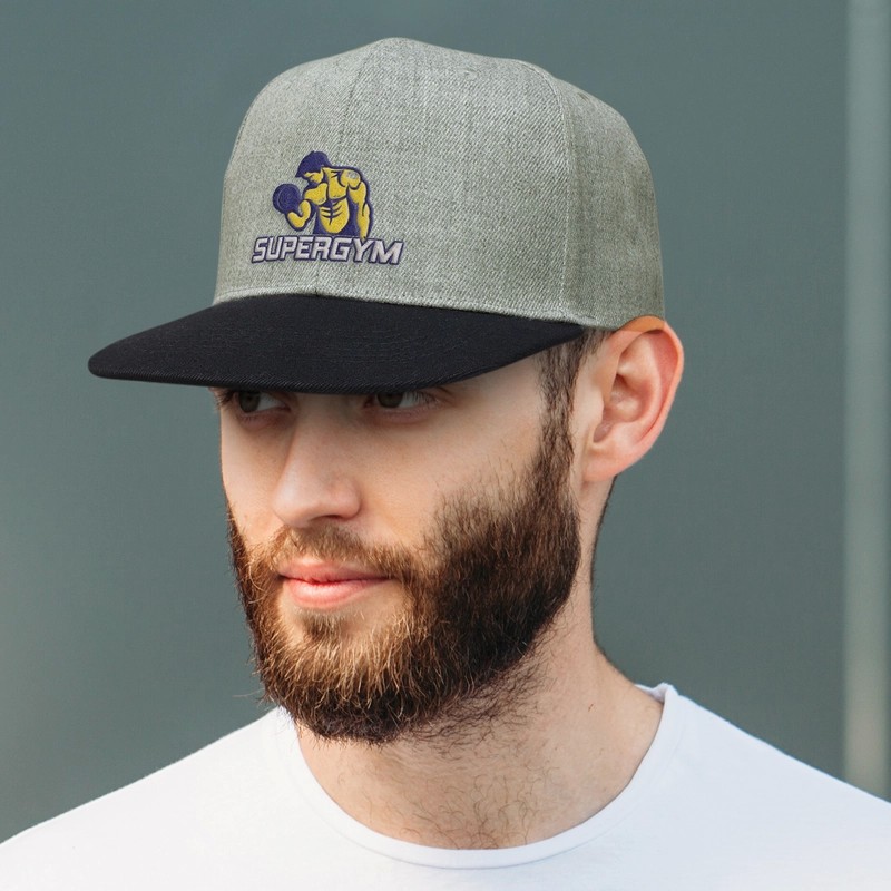 Chisel 6 Panel Polyester Flat Peak Cap