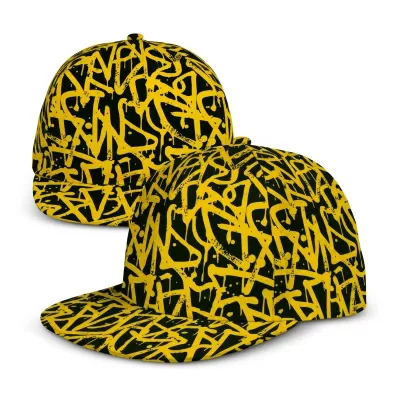 Chrysler Custom 6 Panel Polyester Flat Peak Cap