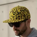 Chrysler Custom 6 Panel Polyester Flat Peak Cap