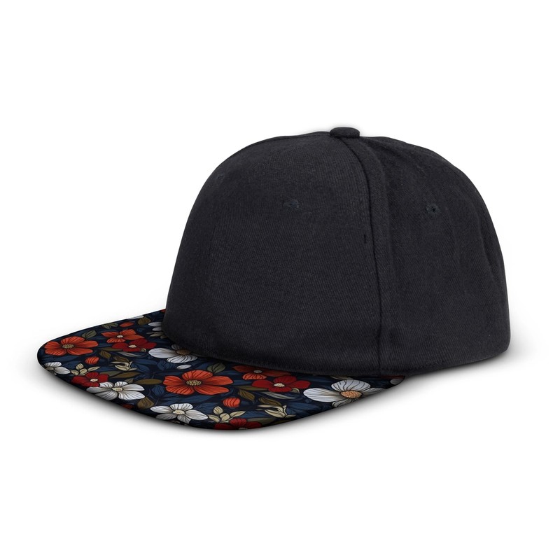 Crusade Custom 6 Panel Cotton Flat Peak Cap