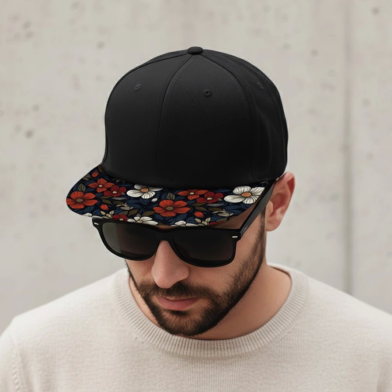 Crusade Custom 6 Panel Cotton Flat Peak Cap