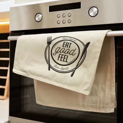 branded 180gsm Cotton Tea Towel, from our range of promotional Branded Tea Towels
