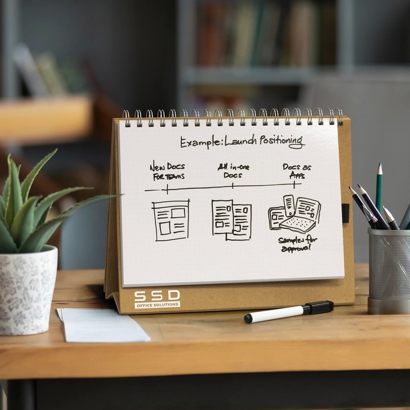 Kraft Desk Whiteboard Notebook