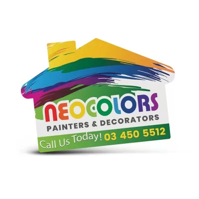 branded 70 x 50mm House Shaped AD Label, from our range of promotional Stickers and Labels