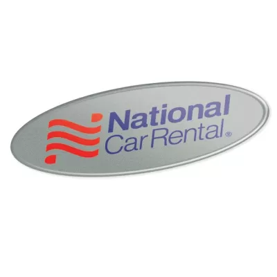 branded 90 x 30mm Oval Resin Coated Label, from our range of promotional Stickers and Labels