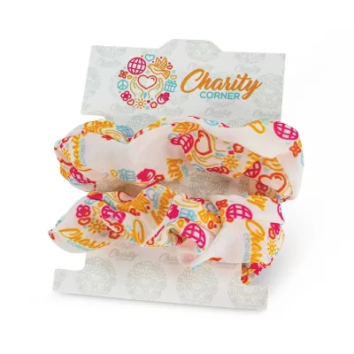 2 Piece Satin Hair Scrunchie Set