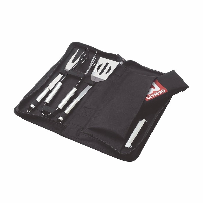 5 Piece Stainless Steel BBQ and Apron Set