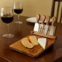 St. Andrews Acacia Magnetic Cheeseboard and Knife Set