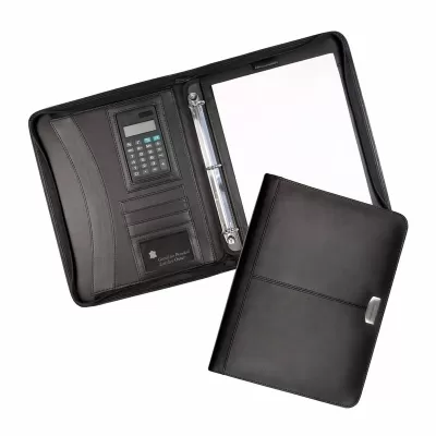 Essex A4 Zippered 3 Ring Leather Compendium