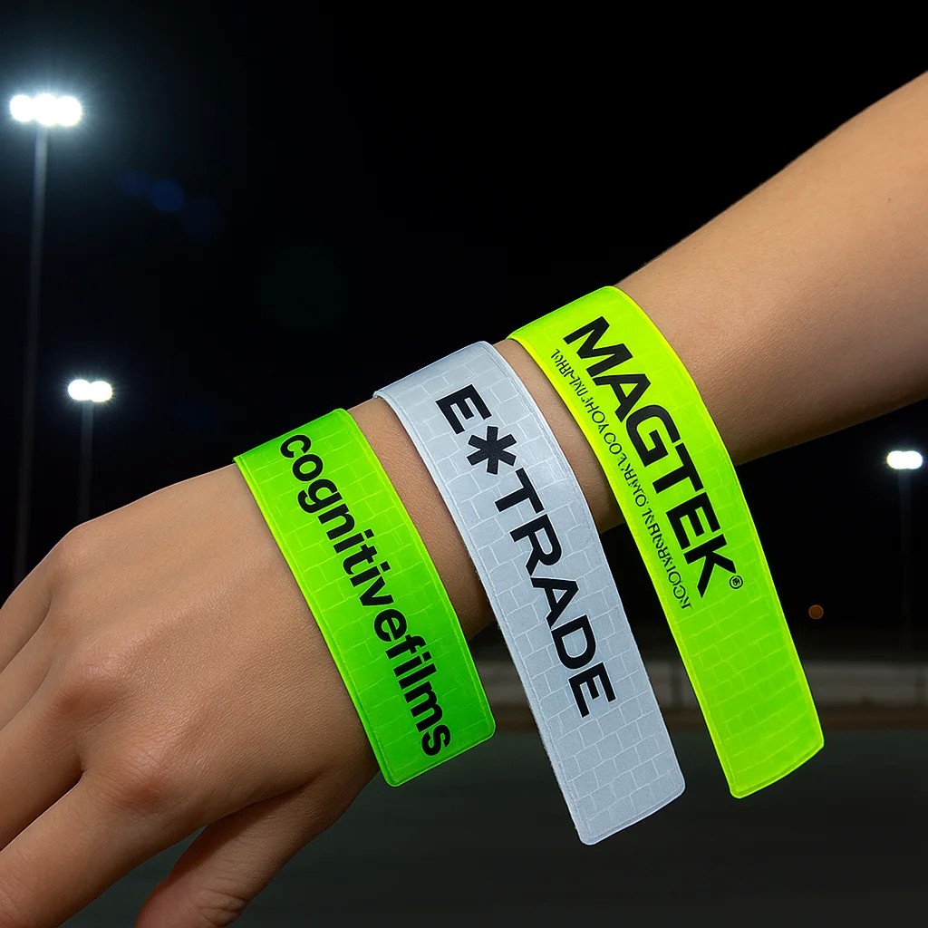 Reflective Slap PVC Wristband