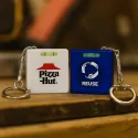 Metal Tape Measure with Level Key Chain