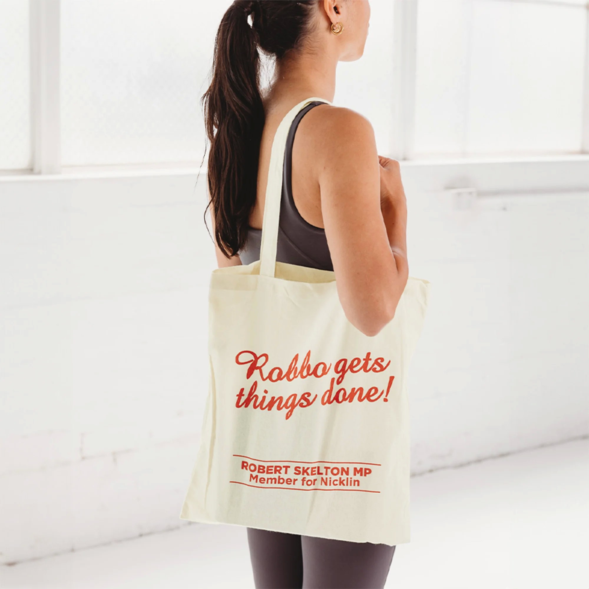 140gsm Calico Tote Bag