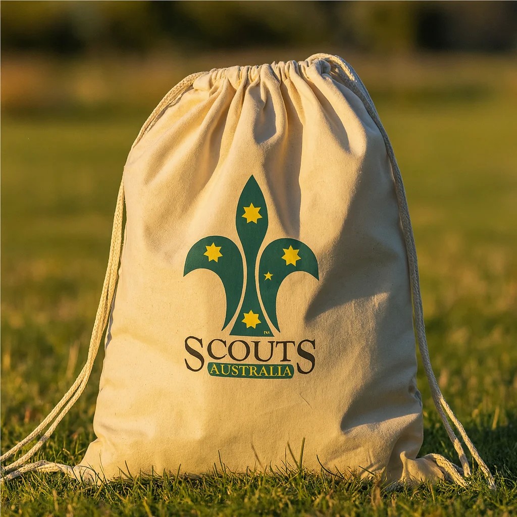 Calico Drawstring Bag