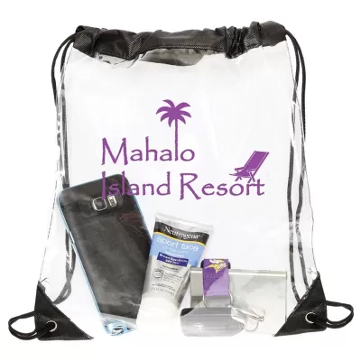 Large Stadium PVC Drawstring Bag