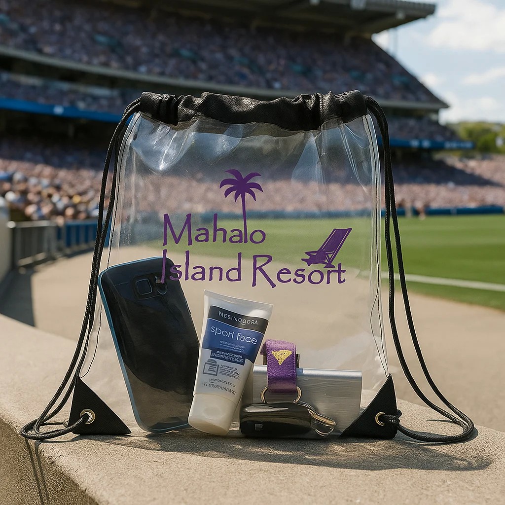 Large Stadium PVC Drawstring Bag