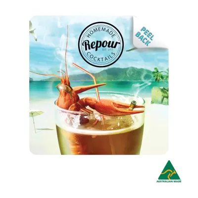 Ezi Gripz Square 95mm Vinyl Coaster