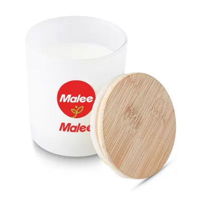 Relax Small Bamboo Lid Glass Candle