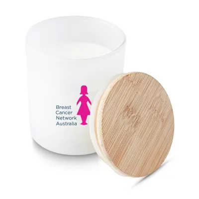 Relax Medium Bamboo Lid Glass Candle