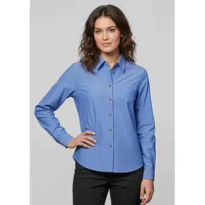 Chambray Womens Long Sleeve Shirt
