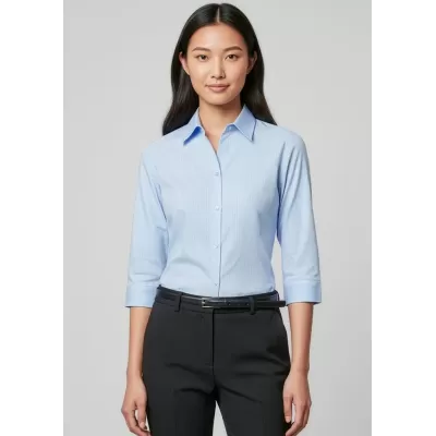 Micro Womens Check 3/4 Sleeve Shirt