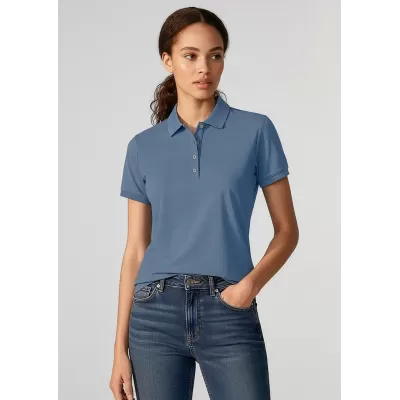 City Womens Short Sleeve Polo