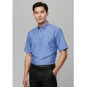 Chambray Mens Short Sleeve Shirt