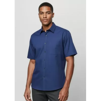 Micro Mens Check Short Sleeve Shirt