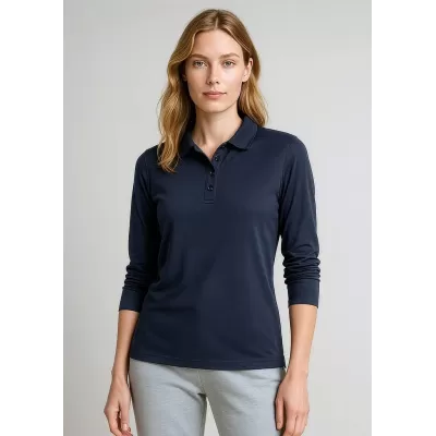 Action Womens Long Sleeve Polo