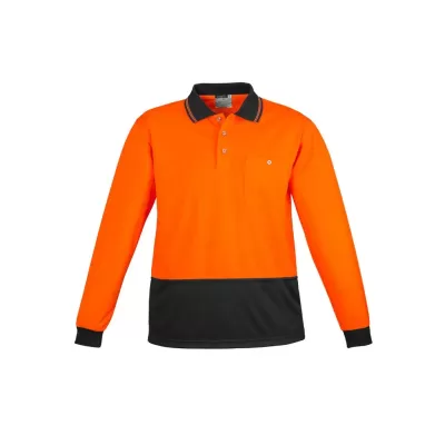 Unisex Hi Vis Basic Long Sleeve Polo