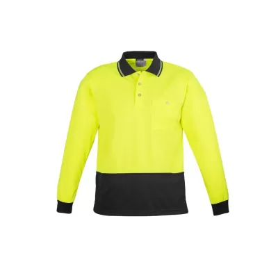 Unisex Hi Vis Basic Long Sleeve Polo