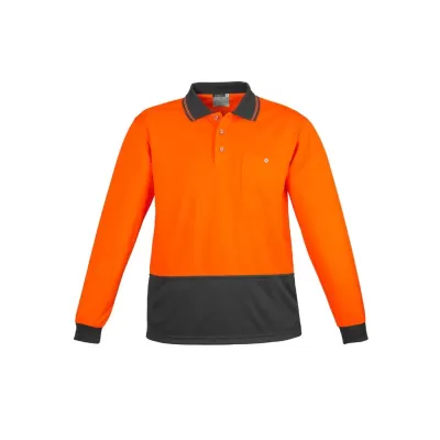 Unisex Hi Vis Basic Long Sleeve Polo