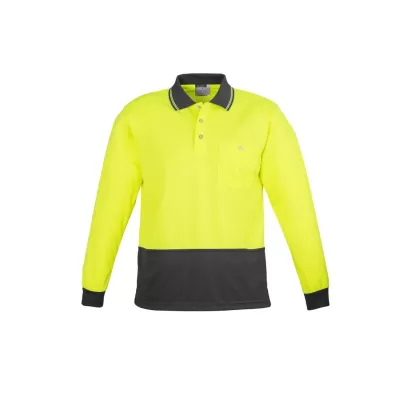 Unisex Hi Vis Basic Long Sleeve Polo