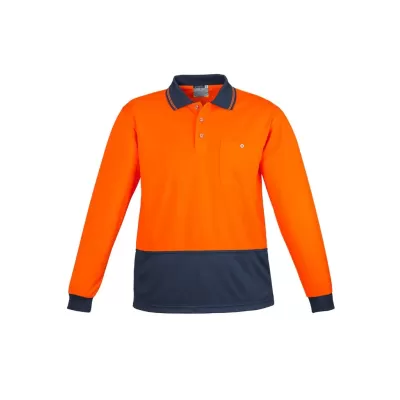 Unisex Hi Vis Basic Long Sleeve Polo