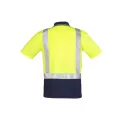 Mens Hi Vis Spliced Short Sleeve Polo - Shoulder Taped