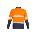Mens Hi Vis Spliced Long Sleeve Polo - Hoop Taped
