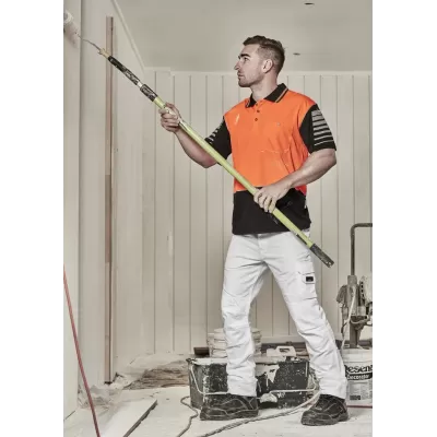 Mens Hi Vis Zone Short Sleeve Polo