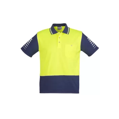 Mens Hi Vis Zone Short Sleeve Polo