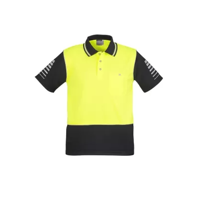 Mens Hi Vis Zone Short Sleeve Polo