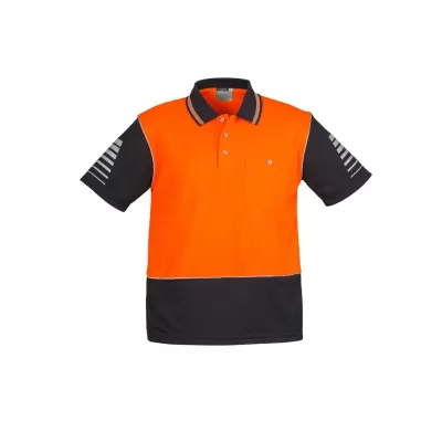 Mens Hi Vis Zone Short Sleeve Polo