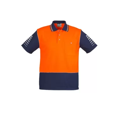 Mens Hi Vis Zone Short Sleeve Polo