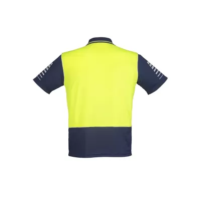 Mens Hi Vis Zone Short Sleeve Polo