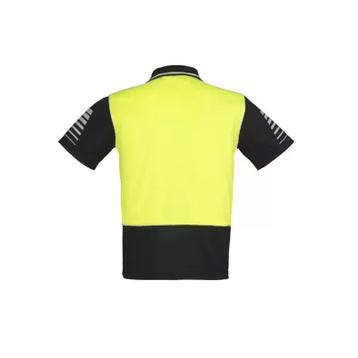 Mens Hi Vis Zone Short Sleeve Polo