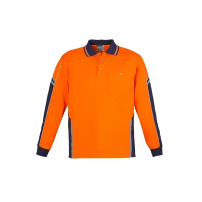 Mens Hi Vis Squad Long Sleeve Polo