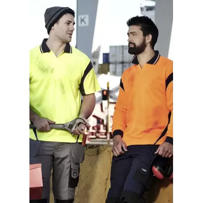Mens Hi Vis Aztec Short Sleeve Polo