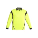 Mens Hi Vis Aztec Long Sleeve Polo