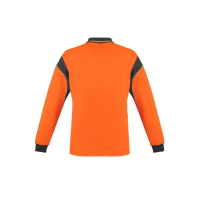 Mens Hi Vis Aztec Long Sleeve Polo