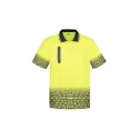 Mens Hi Vis Tracks Short Sleeve Polo