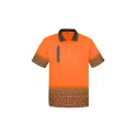 Mens Hi Vis Tracks Short Sleeve Polo